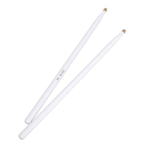 Baquetas Focket Jazz para batería, 1 par ergonómicas de madera de arce con agarre cómodo para diversos estilos musicales (blanco) miniatura 3