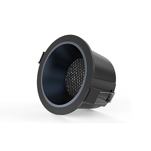 Image of Goldmedal Orchid 12W Black COB Round LED Spotlight |Compact Design Ceiling Light for Cabinets & Wardrobes | with 38 Beam Angle | Spotlight for Home & Display | Energy-Efficient |Warm White(3000K)