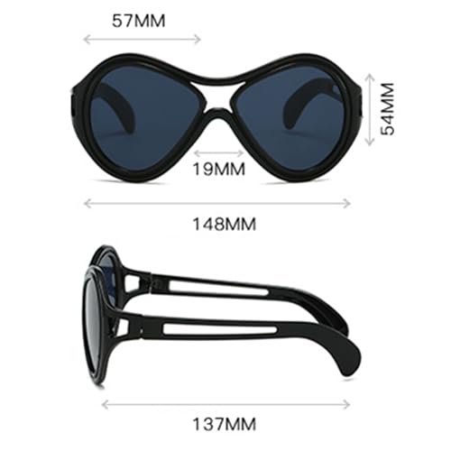 bullabulling Retro Round Dragonfly Sunglasses Women Fashion Gradient Shades UV400 Men Punk Sun Glasses4
