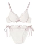 northerly(ノーザリー) インナーセット シアードットチュール ブラジャー＆ショーツセット WH×ラテ B70