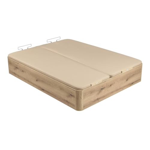 PIKOLIN Canapé abatible Naturbox 2.0| Roble |Montaje y Retirada Incluida | 36 cm | Tapa Doble