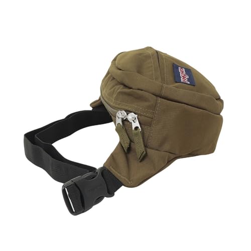 Image of JanSport Fifth Avenue Fanny Pack Crossbody Bags for Women, Men - Stylish, Durable Waist Bag with Adjustable Belt, Main Zippered Pocket, Quick Stash Pocket - Travel Essentials - Black