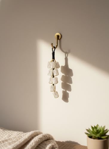 Image of White Tourmaline Crystal Rough Tumble Chunks, Natural Stone for Protection, Vastu Correction, Negative Energy Shield, Evil Eye Protection, Hanging Ornament (White)