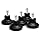 Bell Glides Replacement Office Chair or Stool Swivel Caster Wheels to Fixed Stationary Castors, Low Profile Bell Glides with