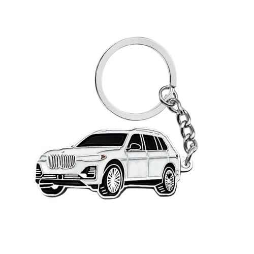 Image of Car Keychain Compatible with X5,Metal Key Chain,Fob Cover Cool Mods For X3 /X5 Key chain, Enamel Keychain