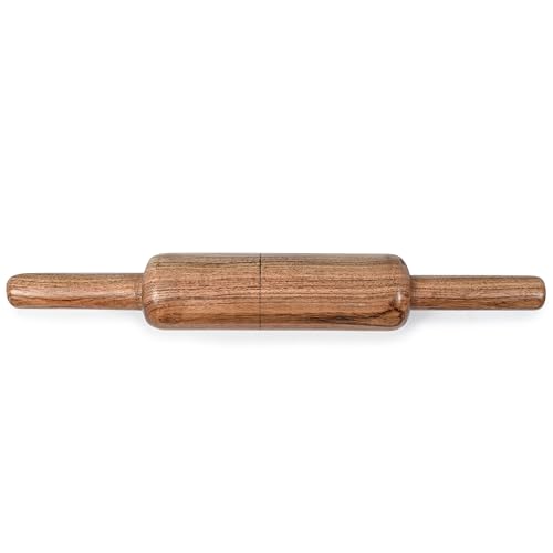 Image of VISMAY'S White Marble Chakla with Wooden Belan Set 10 Inch White Natural Stone Rolling Board and 12 Inch Wooden Rolling Pin for Roti Paratha Chapati Food Safe Non Slip (Set of 2)