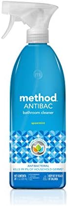 Method Antibacterial Bathroom Cleaner, Spearmint, Removes Mold + Mildew stains, 28 Fl Oz