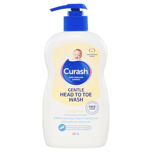 Curash Gentle Shampoo & Conditioner, 400ml - Tear Free, For Sensitive Skin, Hypoallergenic With Calendula Oil And Aloe Vera, Free From Parabens, Colour And Fragrance - For Newborns and Toddlers