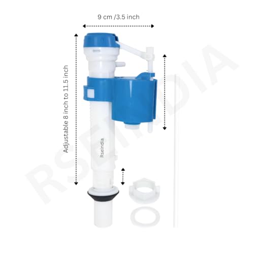Image of crystal Water Saving toilet repairing kit Dual Flush Siphon with advance High pressure float valve With 58 mm chrome plated button For one piece flush Tank Commode