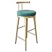 Relaxbx Zielony wysoki stołek barowy, krzesła kuchenne z lnianym siedziskiem, współczesny minimalizm