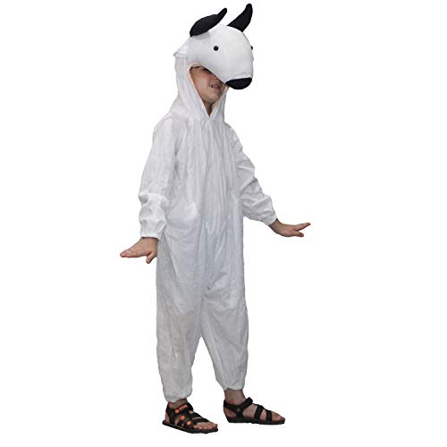 Image of Kaku Fancy Dresses Fleece Cow Farm Animal Costume For Kids - Black & White, 3-4 Years | Animal Fancy Dress For Boys & Girls