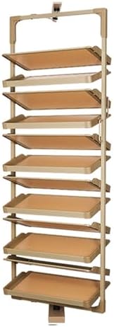 Store Display Rack Wall Mounted Storage Rack Convenience Store Automatic Rack Space Saving Assembled Display,Shoe Rack - 360° Rotating Pull-Out Organizer, Adjustable Height, Retractable Meta