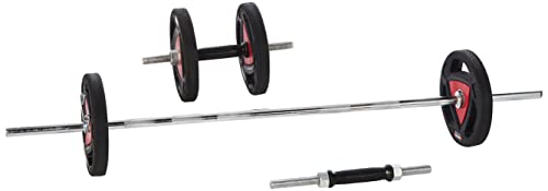 Kore Professional 10KG Metal Integrated Rubber Plates Home Gym Set with One 4 Ft Plain and One Pair Dumbbell Rods, Multicolor (B0913GVGHH) Amazon Price History, Amazon Price Tracker
