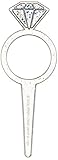Wedding & Bridal Shower (Diamond Ring) Cupcake Topper Picks - Set of 12