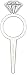 Wedding & Bridal Shower {Diamond Ring} Cupcake Topper Picks - Set of 12