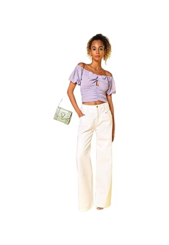 Denny Rose Jeans Trousers Girl Friend Bright White, Color blanco., 36