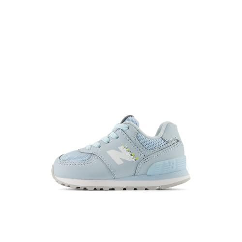 Image of New Balance Kid's 574 V1 New-B Lace-Up Sneaker, Bright Sky /Star Burst, 2 Infant