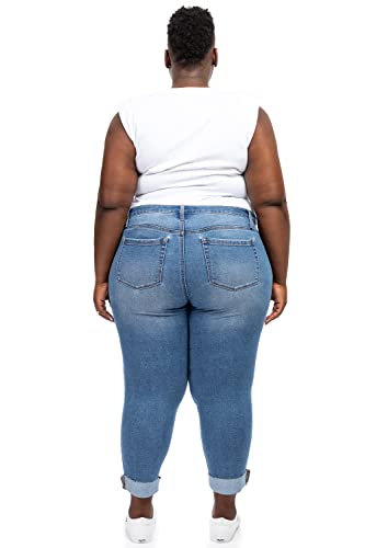 1822 Denim Women's Plus-Size 27" Re:Denim High-Rise Slim Girlfriend Jeans4