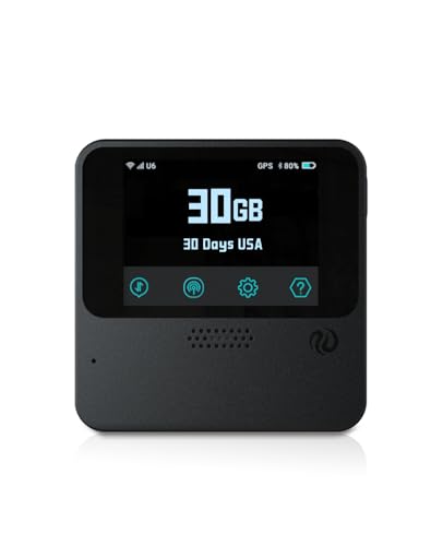 Image of FREEBOT Mobile Hotspot - 4G LTE Portable WiFi for Travel in 150+ Countries, Pocket WiFi Router 10-Device, 5000mAh Battery & No Contract /SIM, with 30GB US Data(30 Days) for Business, Trips & Outdoors