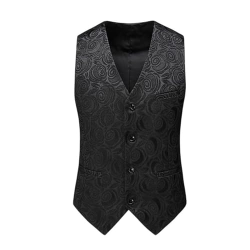 Chaleco calado YEBAITOU de punto con cuello en V para hombre en color liso casual