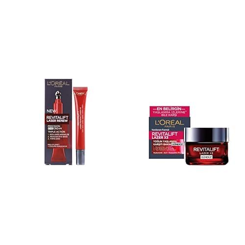 L’Oréal Paris Revitalift Lazer X3 Yaşlanma Karşıtı Göz Bakım Kremi (15 ml) + Revitalift Lazer X3 Yoğun Yaşlanma Karşıtı Gündüz Bakım Kremi (50 ml)