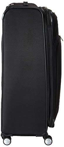Image of Samsonite Solyte DLX Softside Expandable Luggage with Spinner Wheels, Midnight Black, Checked-Large 29-Inch