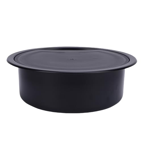 aqxreight Évier de Cuisine Rond en Acier Inoxydable, 14 17x4 72 Pouces, Lavabo à Main avec Sortie d'égout de 40 Mm et Couvercle pour Bateau, Camping, Véhicule, Camping-car, Camion, Propre et