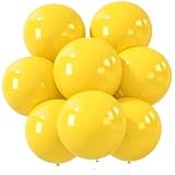 LovesTown 18 Inch Yellow Large Balloons, 15 PCS Yellow Big Latex Balloon Giant Heavy Duty Balloons for Birthday Wedding Sunflower Bridal Shower Hawaiian Beach Lemon Theme Party Decorations