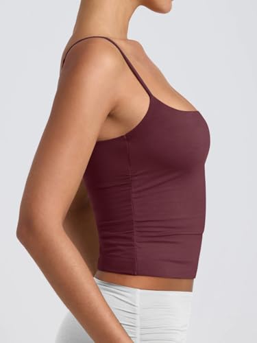 Image of PINKMSTYLE Women's Basic Double Lined Scoop Neck Tank Tops Adjustable Cami Tank Summer Sleeveless Tops