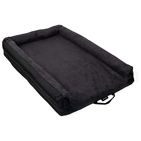 Burley Design Pet Bed, XL, Slate Gray top, Black Sides & Bottom Cover
