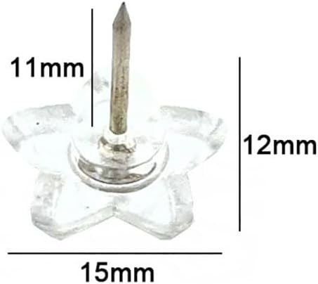 Miniatura 2 de 100 tachuelas de plástico con forma de estrella para pulgar, chinchetas decorativas, lindas chinchetas de corcho, tachuelas para tablón de anuncios,