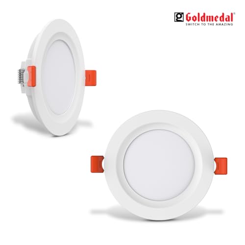 Image of Goldmedal Geolite 6W LED Round Panel Light for Home, Office, Restaurant & Shop - Cool Daylight