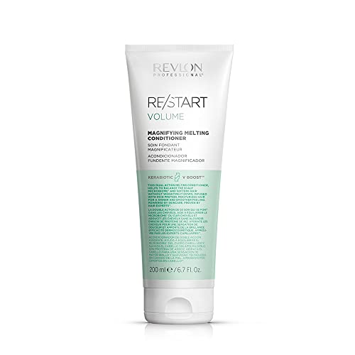 REVLON PROFESSIONAL RESTART VOLUME Acondicionador Fundente Magnificador, acondicionador voluminizador para cabello fino, hidratante, ligero, 200ml