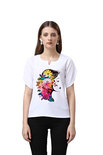 Image of Venisa Lycra Solid Casual Wear Tshirt