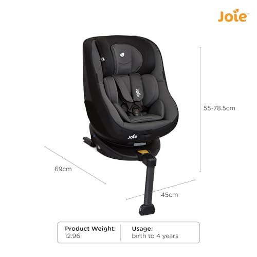 Joie Spin 360 R44 Rotating Combination Group 0+1 ISOFIX Car Seat (Birth - Approx 4 Years, 0-18kg), Ember - Image 4