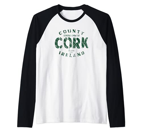 JCombs: County Cork, Ireland Raglan Baseball Tee, Black