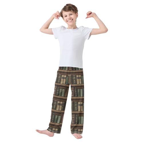 Pajama Bottoms, Pajamas Long Pant Books Shelves Lounge Wear Casual Sleep Pants Soft Pjs Sleepwear2
