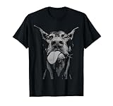 Dobermann Pinscher Schwarz Pixelated Aesthetic Urban Style T-Shirt