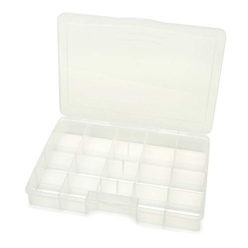 Darice Deluxe Organizer, 20 Craft Storage Spaces for beads Small Parts and Supplies 10.68 x 7.56 x 1.68 inches