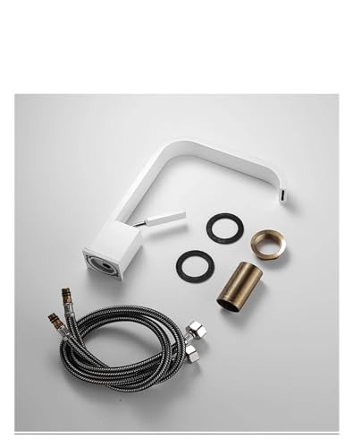 Grifo de lavabo cascada negro mate con monomando para evitar salpicaduras en el baño 6