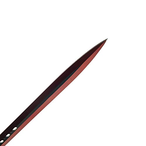 2 PCS Ninja Tactical Machetes, Swords Tactical Survival Katana Durable Knife Set. For Camping, Hunting, and Collection (Red) - Thumbnail 4