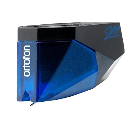 Ortofon 2M Blue - wk?adka z ruchomym magnesem i eliptyczn? ig?? - wysoka dynamika i rozdzielczo?? | otwarty i szczegó?owy d?wi?k | niebieski/czarny