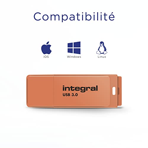 Clé USB 128GB Integral évitez la perte de données avec ce flash orange - 4