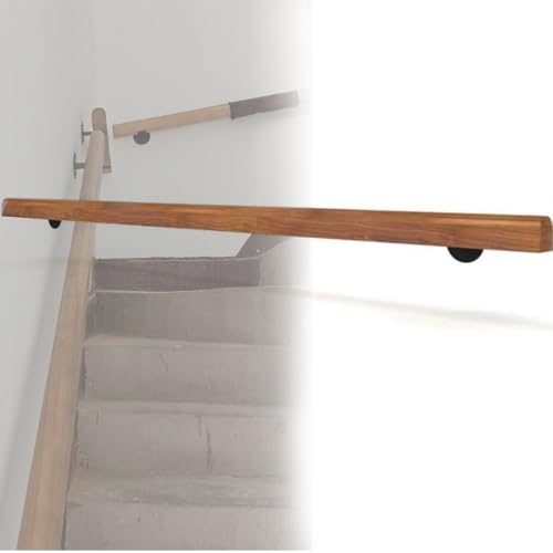 SVBVRFEEW Wood Stair Railing 4ft/5ft/6ft/8ft/10ft Handrails Non-Slip Hand Rails Indoor
