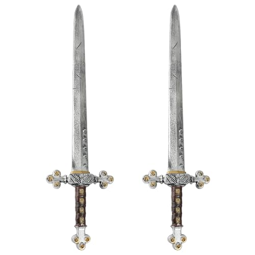 Épée de gladiateur pour adultes – Lot de 2 épées de 75 cm en plastique pour déguisement de...