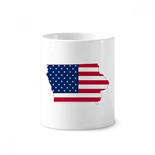 Pot à stylos Iowa USA en céramique pour décorer votre bureau ou salle de bain