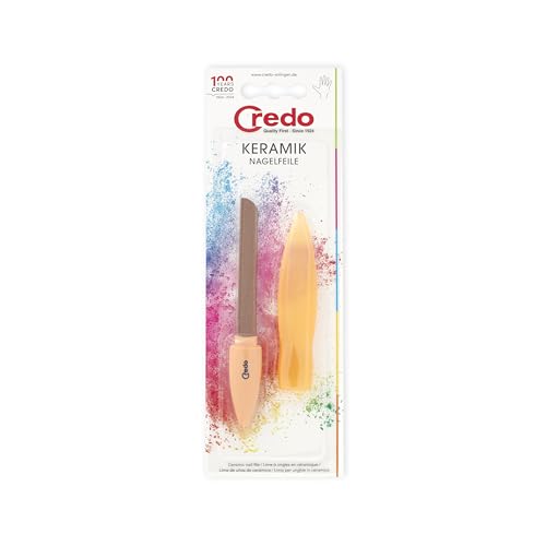 Keramik-Nagelfeile Credo Apricot mit 3 verschiedenen Feilflächen