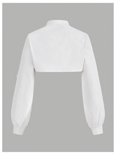 SHENHE Women's Zip Up Micro Cropped Bolero Jacket Y2k Lightweight Short Cargo Jacket Shrug2