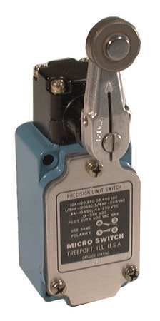 Rotary, Roller Lever General Purpose Limit Switch; Location: Side, Contact Form: 1NC/1NO, Rotary Mov - 1 Each