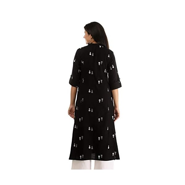 Pistaa's Women's Cotton Floral Printed A-Line Kurta with Plus Size's - Image 4
